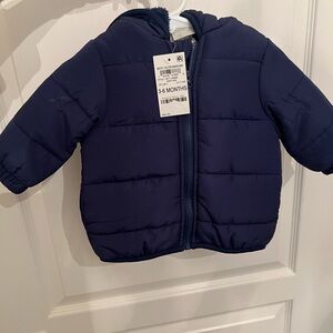 NWT baby boy blue puffer jacket.